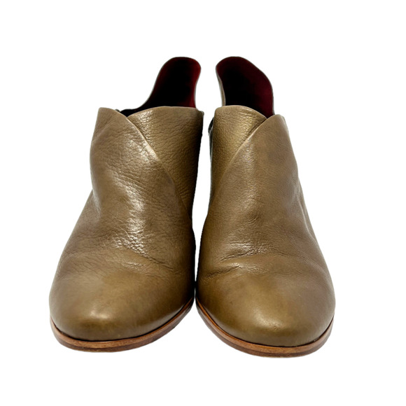 Aerin Cardin Brown Almond Toe Heeled Booties Women's Size 10 - Picture 2 of 9